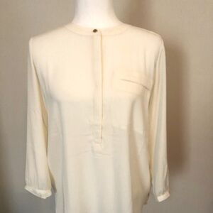 JM Collection - long sleeve cream blouse